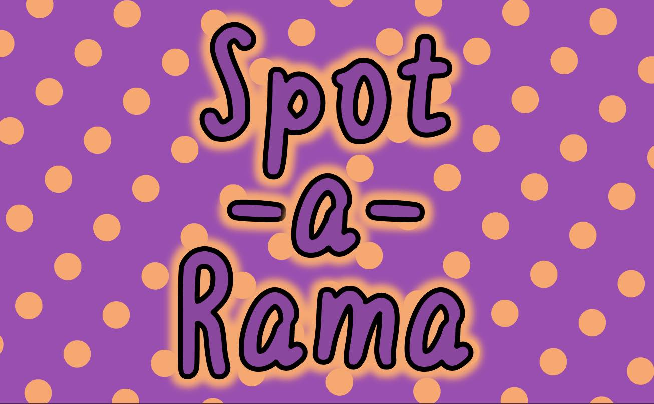 a banner title for the Rollama Spotarama game mode for English grammar, punctuation, and spelling practice and homework
